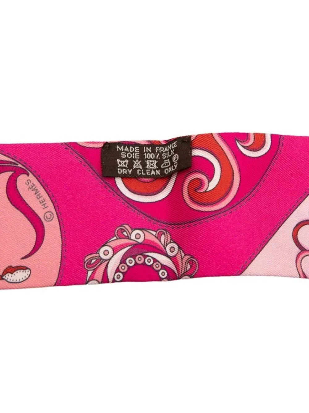 Hermes Twilly Festival Des Amazones Amazon Scarf Pink Silk